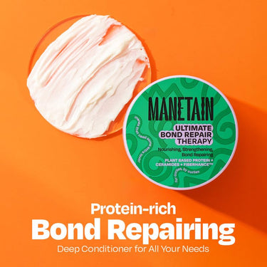 MANETAIN Ultimate Bond Repair Therapy - 200gm | Deep Conditioning Treatment with FiberHance™ & Plant-Based Keratin for All Hair Types | Hydrates, Strengthens, & Restores Damaged Hair | Sulphate & Paraben Free